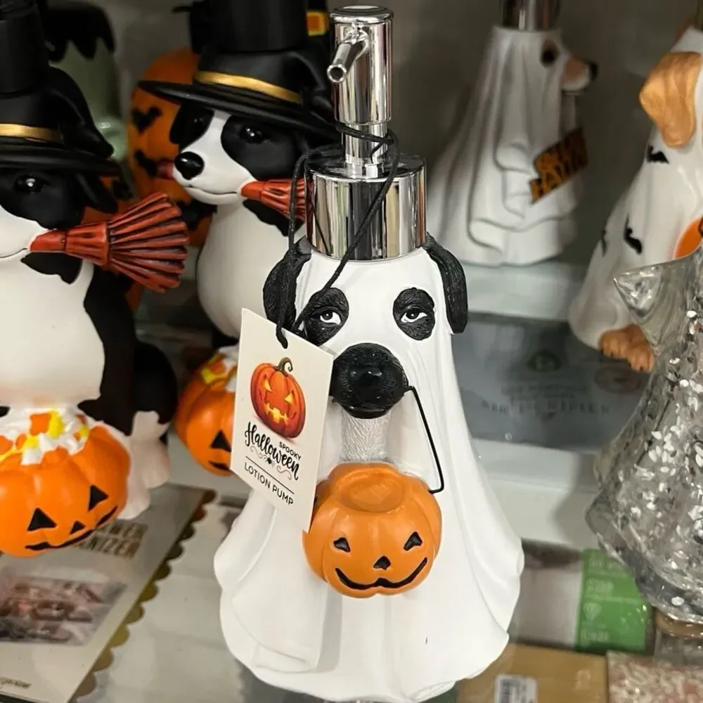 Spooky Ghost Dog Lotion Pump Halloween Decor